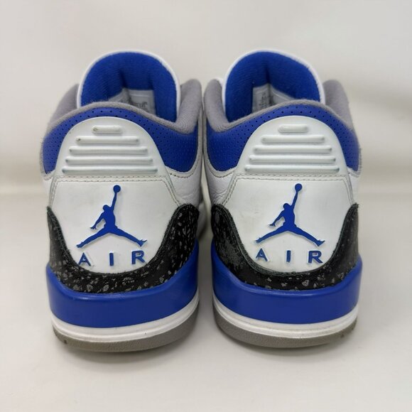 Nike Air Jordan 3 Racer Blue Retro Shoes White Blue Gr Men’s Size 8.5 - Picture 4 of 9